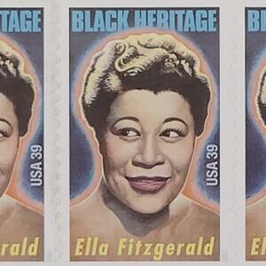2007 Ella Fitzgerald Stamps Lot of 9, 39¢ Mint Black Heritage Series Scott #4204